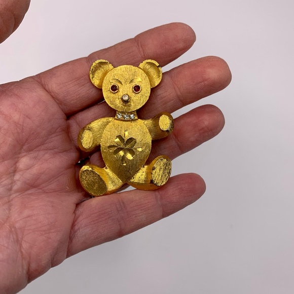 mamselle Jewelry - Vintage Mamselle teddy bear brooch